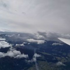 Flugwegposition um 10:35:59: Aufgenommen in der Nähe von Hall in Tirol, Österreich in 3616 Meter